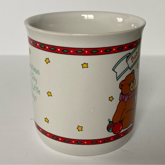 Baby’s First Christmas Mug Ceramic Bear Presents Papel Freelance Vintage Baby - Picture 5 of 8